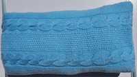 Handmade niebieska poduszka 30x60