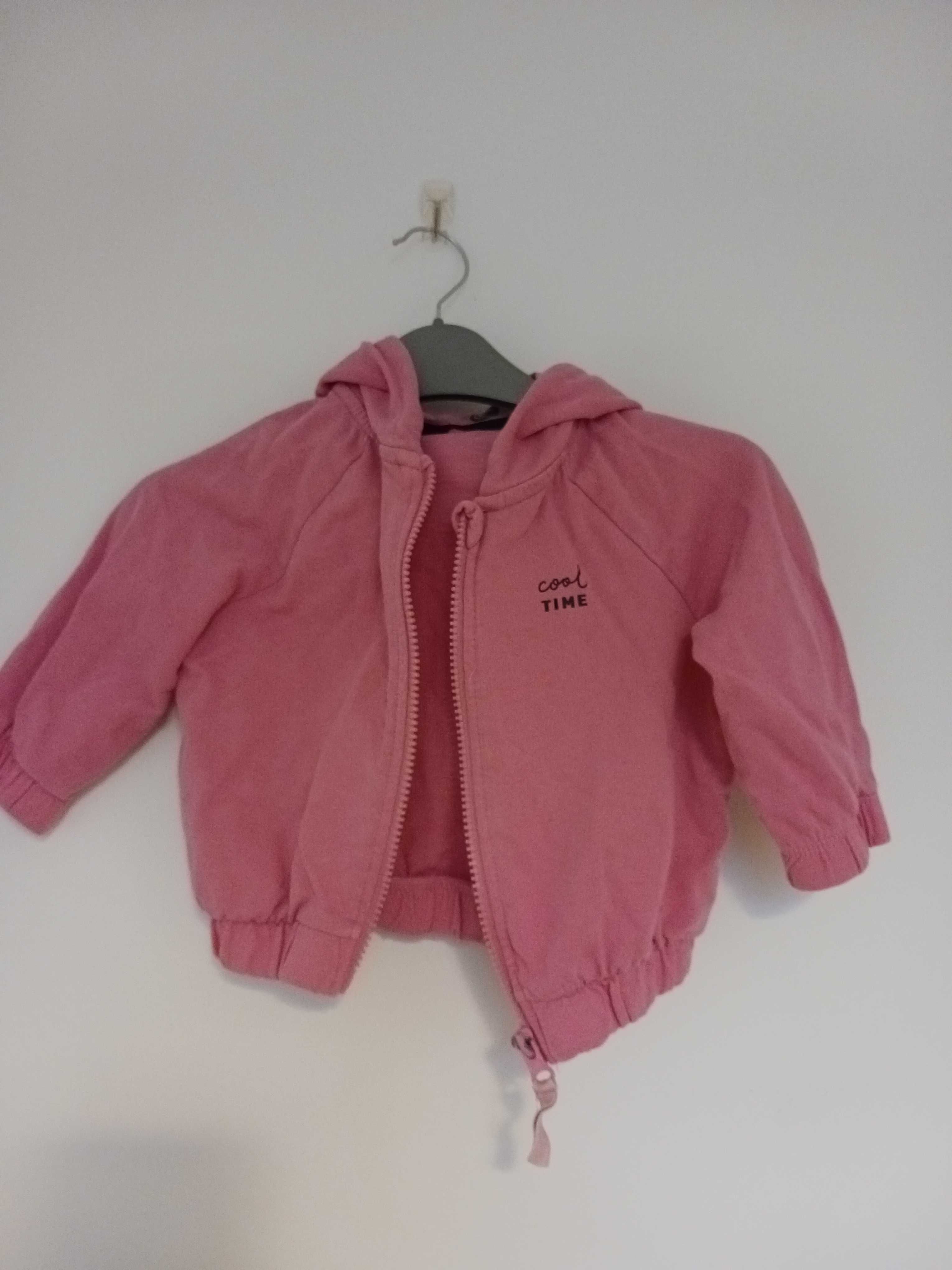 Kurtka/bluza bomberka różowa dziewczynka 68 cm
