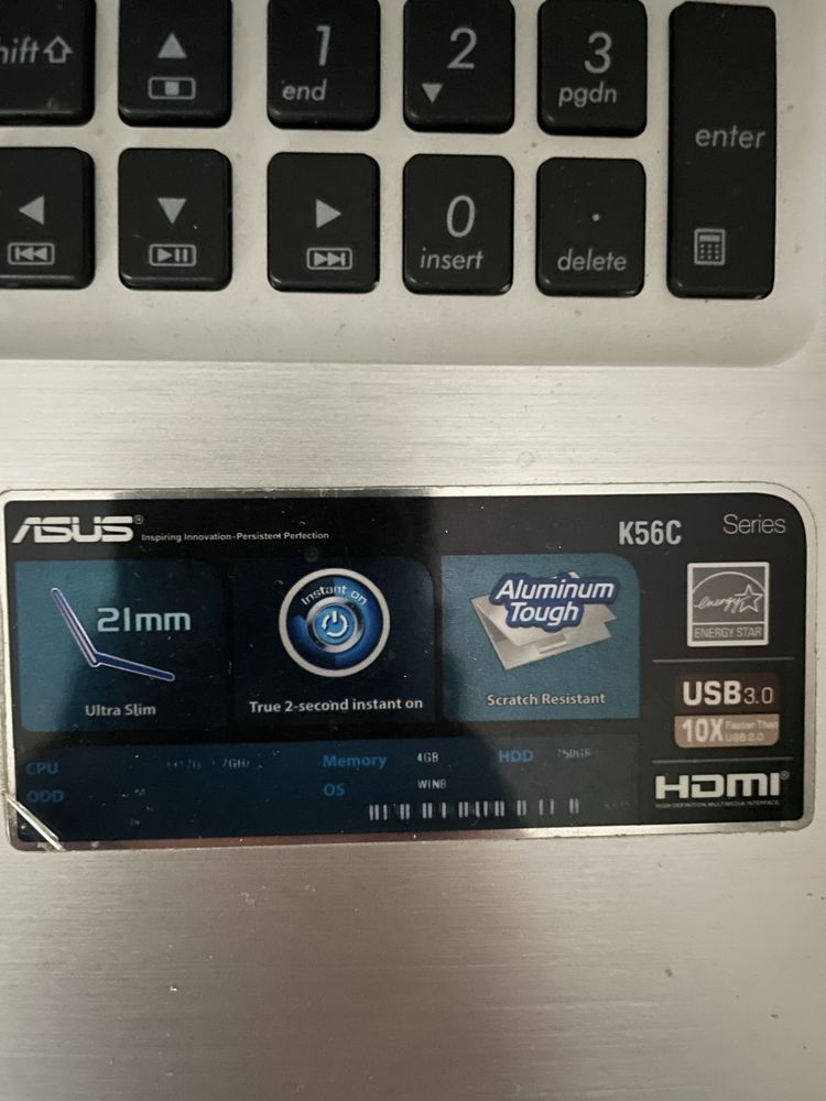Laptop Asus K56C