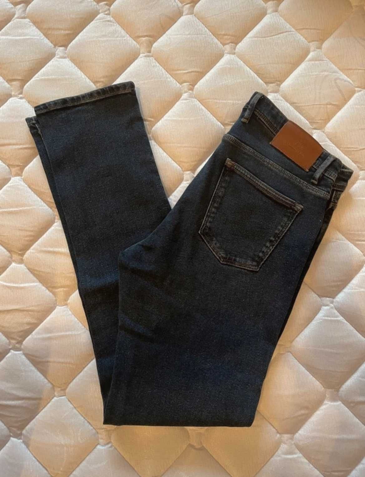 Calça de ganga azul escuro Massimo Dutti