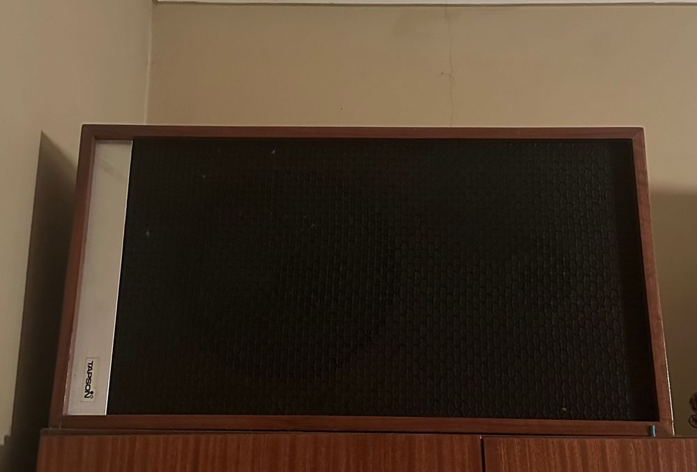 Gira discos, leitor de cassetes e rádio TAPSON com 2 Coluna TAPSON