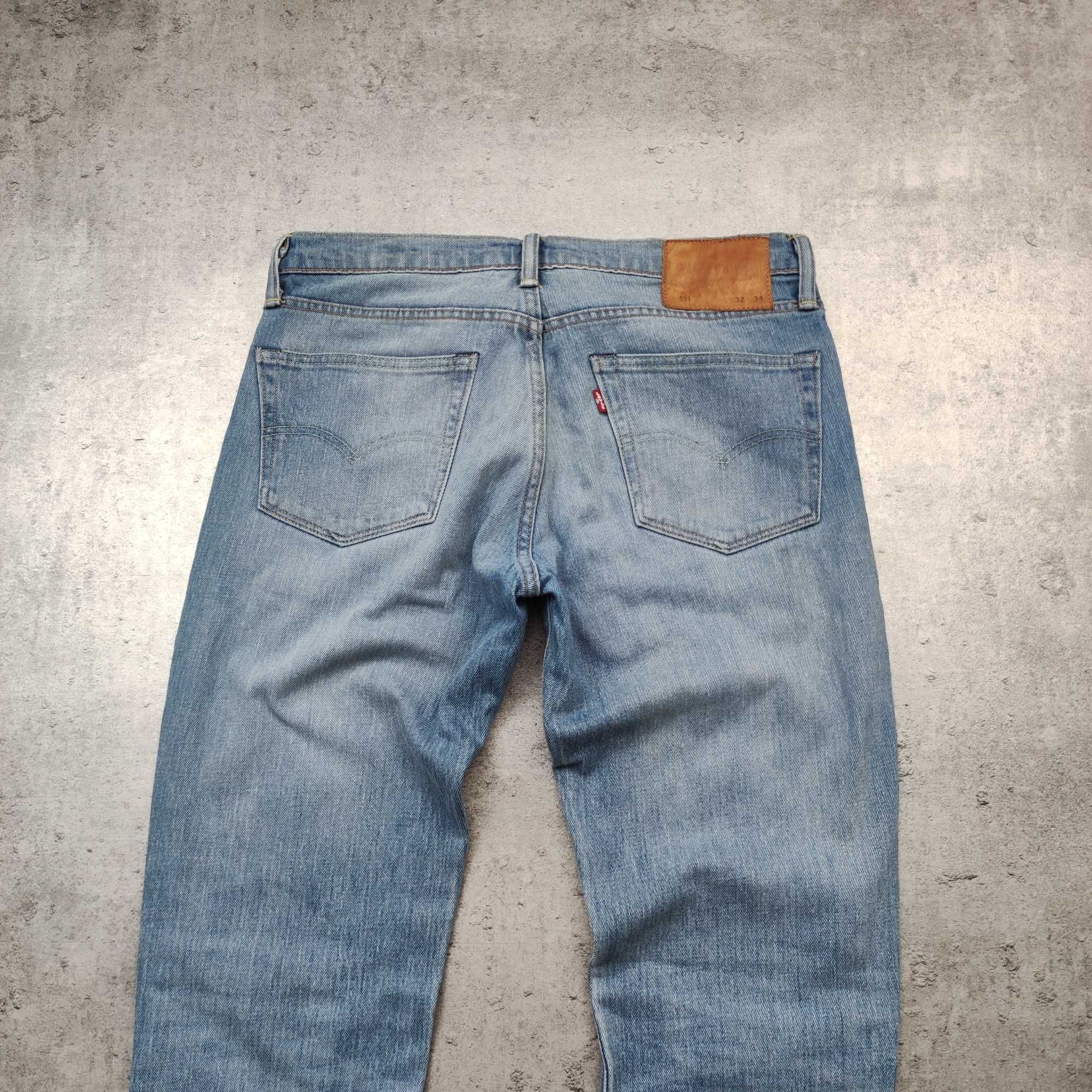 MĘSKIE Eleganckie PREMIUM Denim Spodnie Jeansy Levis 511 Slim Casual