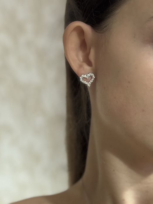 Срібні сережки 0,5ct з муасанітами, підвіска зі срібла 0,6ct, набір