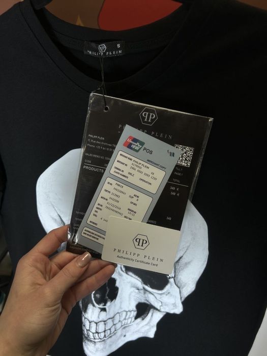 PHILIPP PLEIN 2025 Мужской весенний костюм черный комплект футболка
