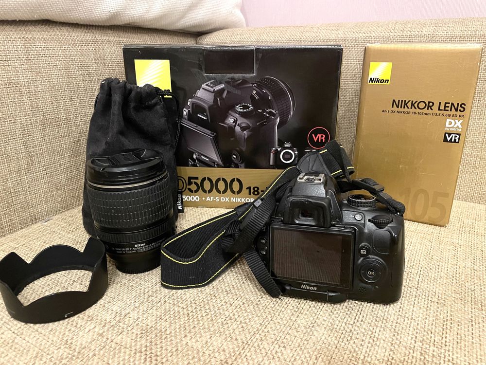 Фотоаппарат Nikon D5000 + nikkor 18-55mm+ nikkor 18-105mm