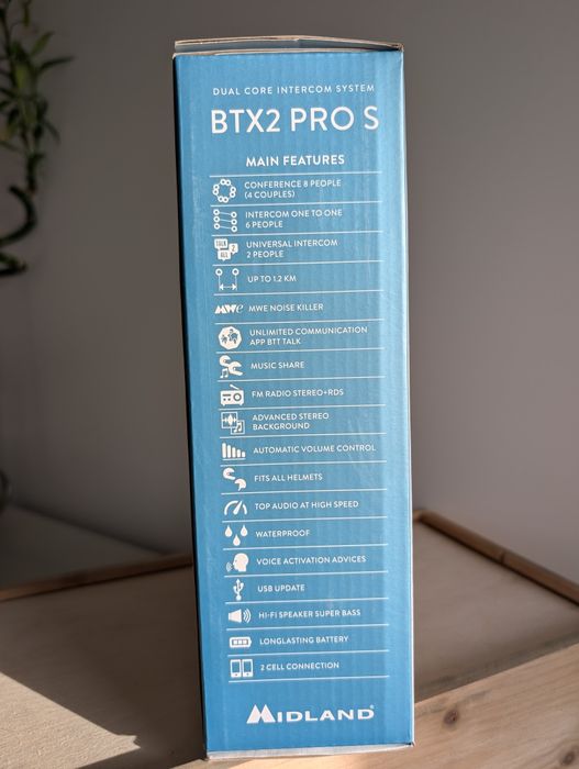 Zestaw interkomów motocyklowyvh MIDLAND BTX2 PRO S