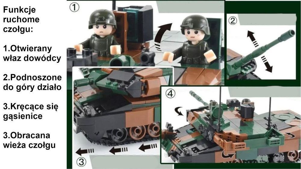 Klocki Czołg Leopard 2A5 2 wersje1 opakowaniu Wojsko Armia