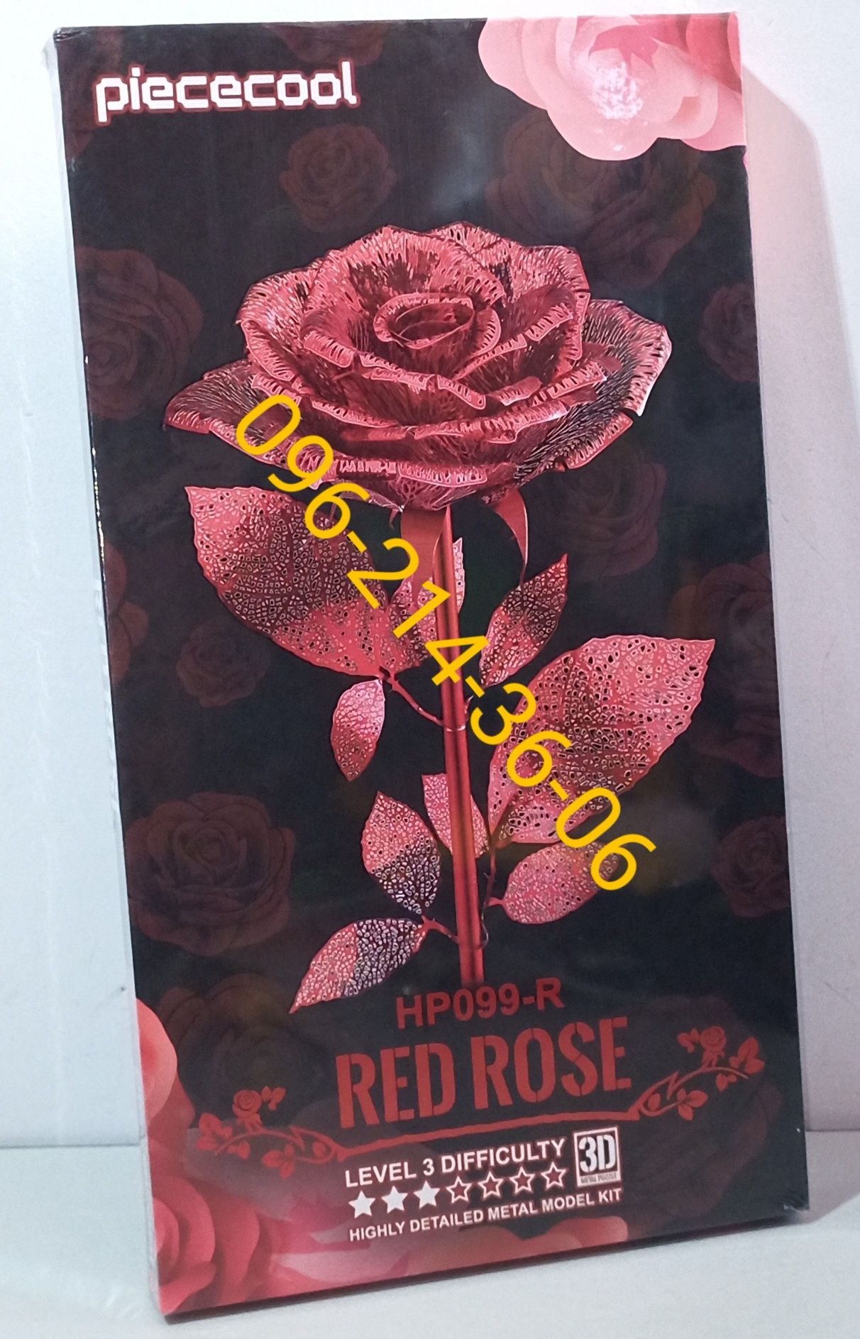 Конструктор металлический 3D пазл Красная Роза "Red Rose"