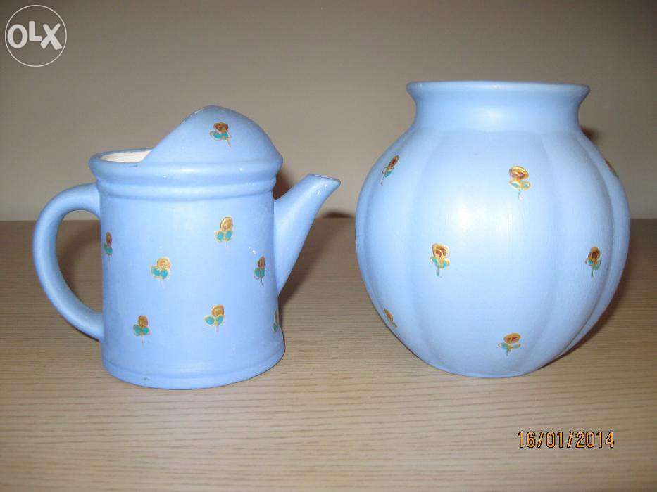 Wazoniki niebieskie. Wysokość  14 cm i 12 cm. Odbiór osobisty Lublin.