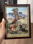 Obraz konie w ramce 18x22