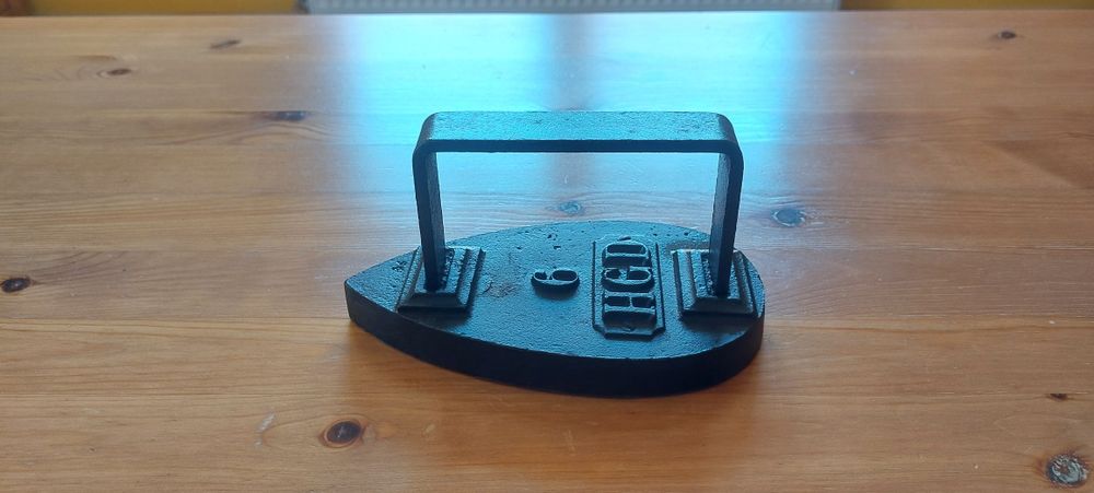 Żelazko żeliwne, HGD 6, antyk