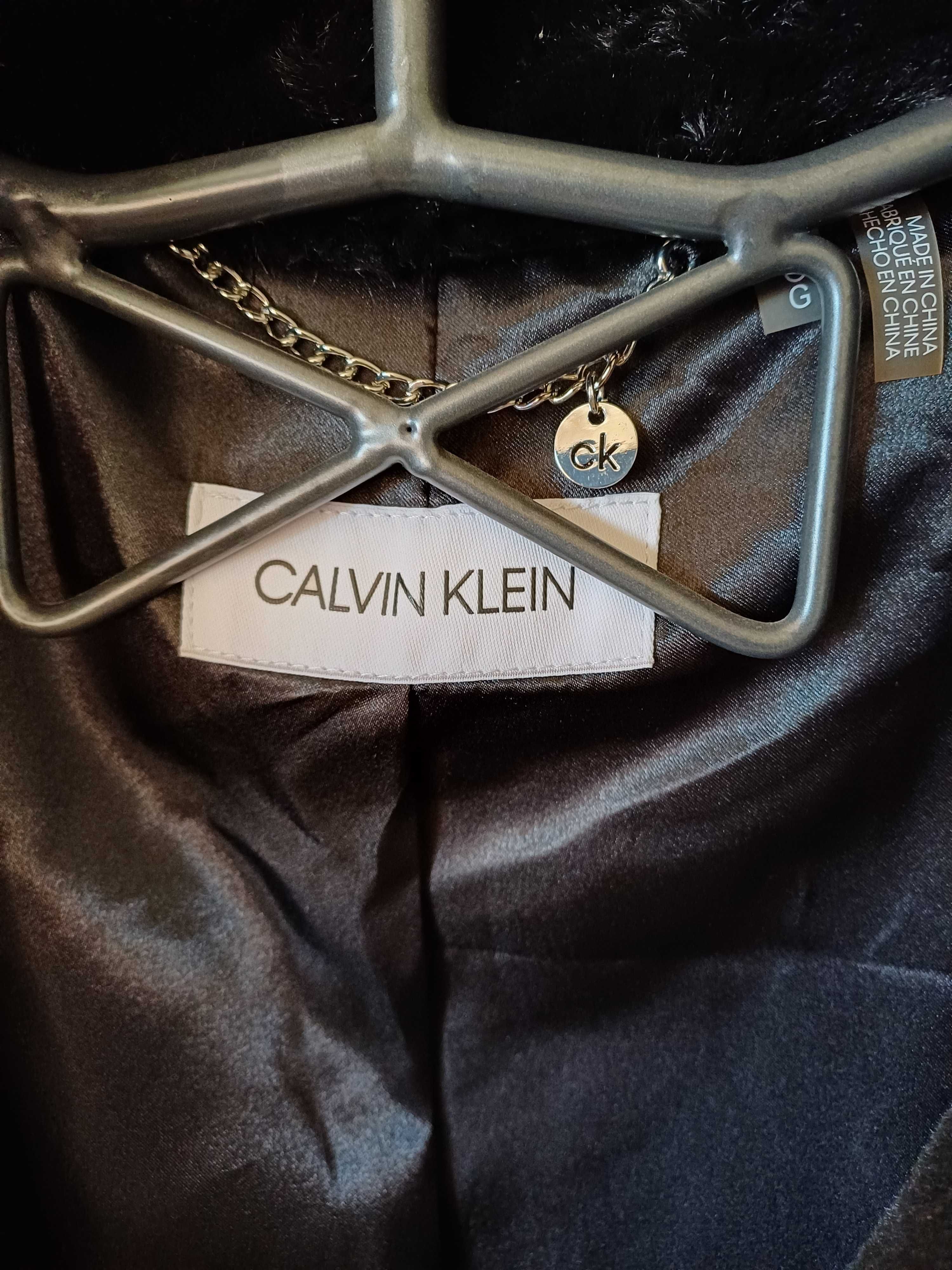 Calvin Klein Casaco novo pelo sintético preto