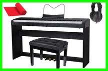 Ringway RP35 CZARNE PIANINO + Statyw Pedały Ława Słuchawki | Zestaw