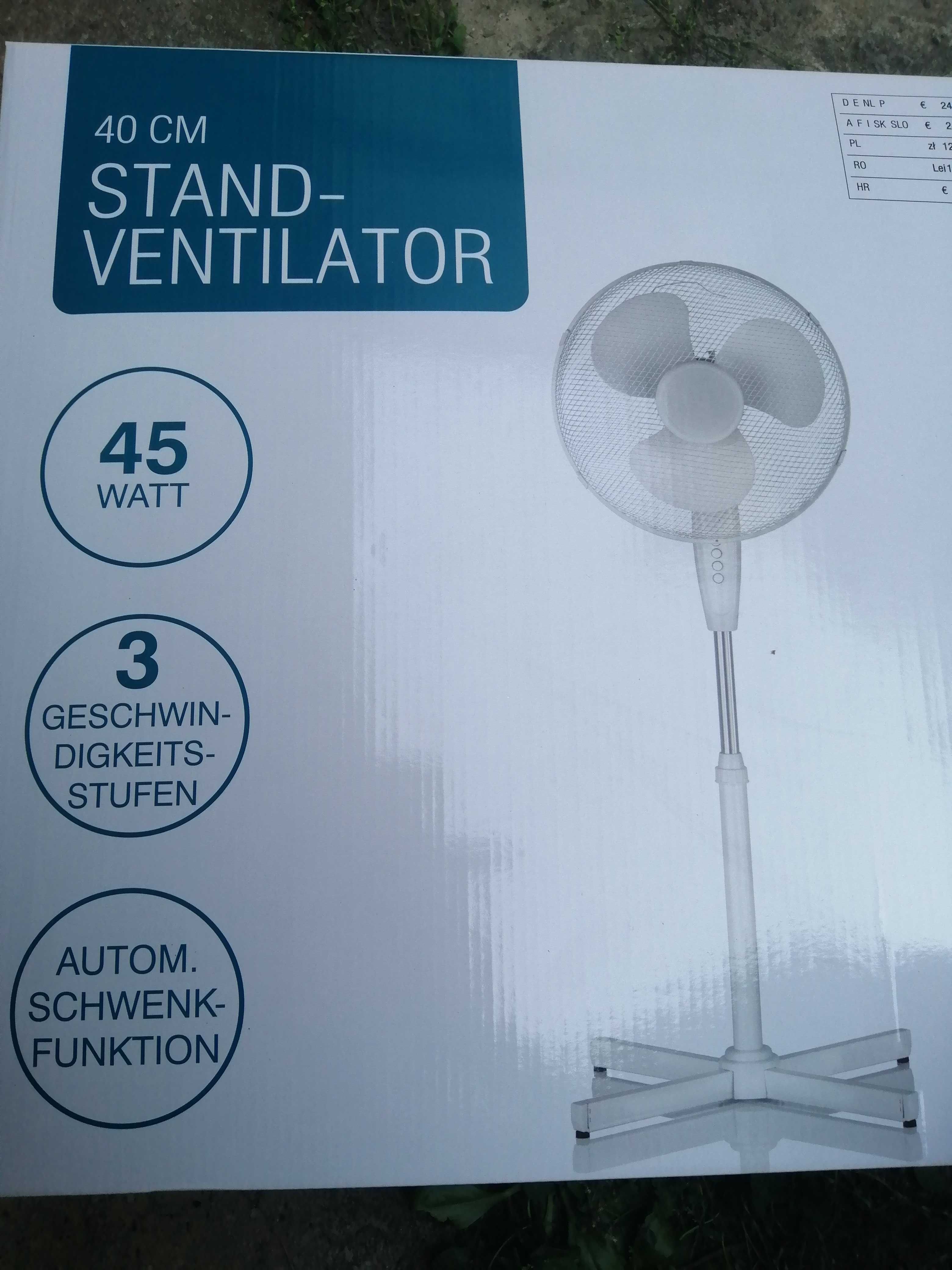 Nowy wentylator stojący 40cm 3 predkosci