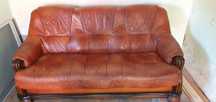 Sofa skórzana 3 osobowa rozkładana z funkcją spania