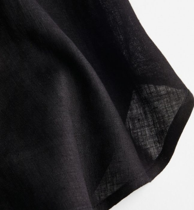 Жіноча, чорна, лляна сорочка від H&M. Стан нової. Розмір М