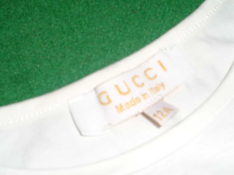 GUCCI made in Italy LUX śliczna biała bluzka cyrkonie OKAZJA 12 lat