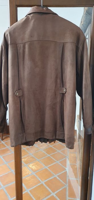 Casacão em pele, para homem