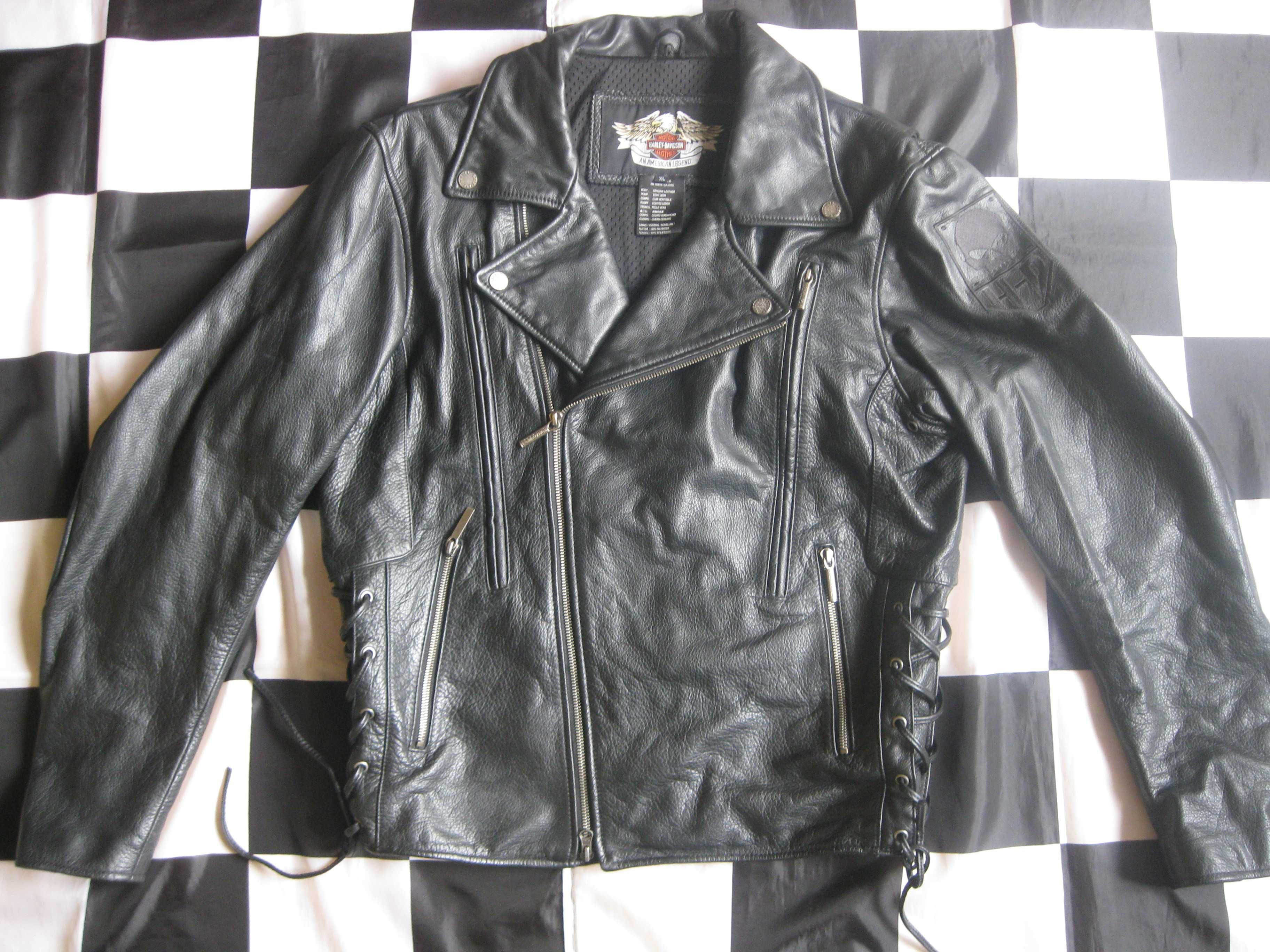 Kurtka motocyklowa skórzana HARLEY DAVIDSON IRON BOUND SKULL rozm.XL