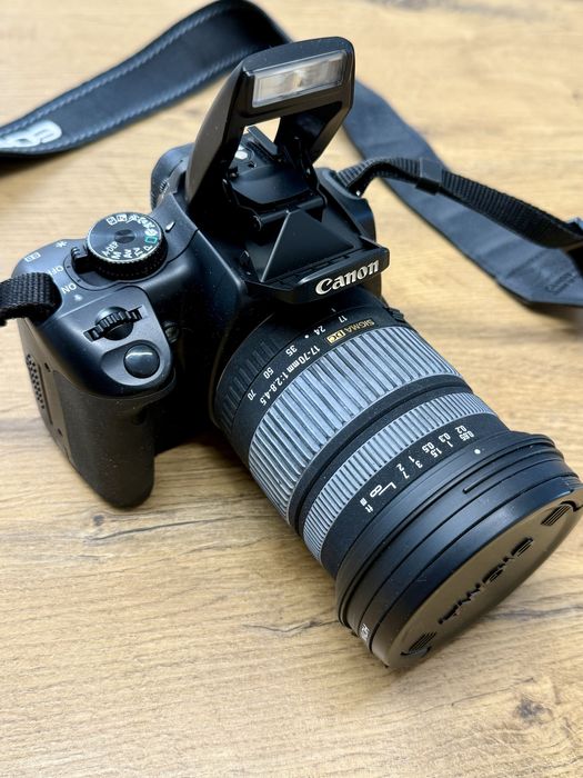 Aparat Canon Eos 400D Lustrzanka cyfrowa + obiektyw Sigma DC 17-70mm