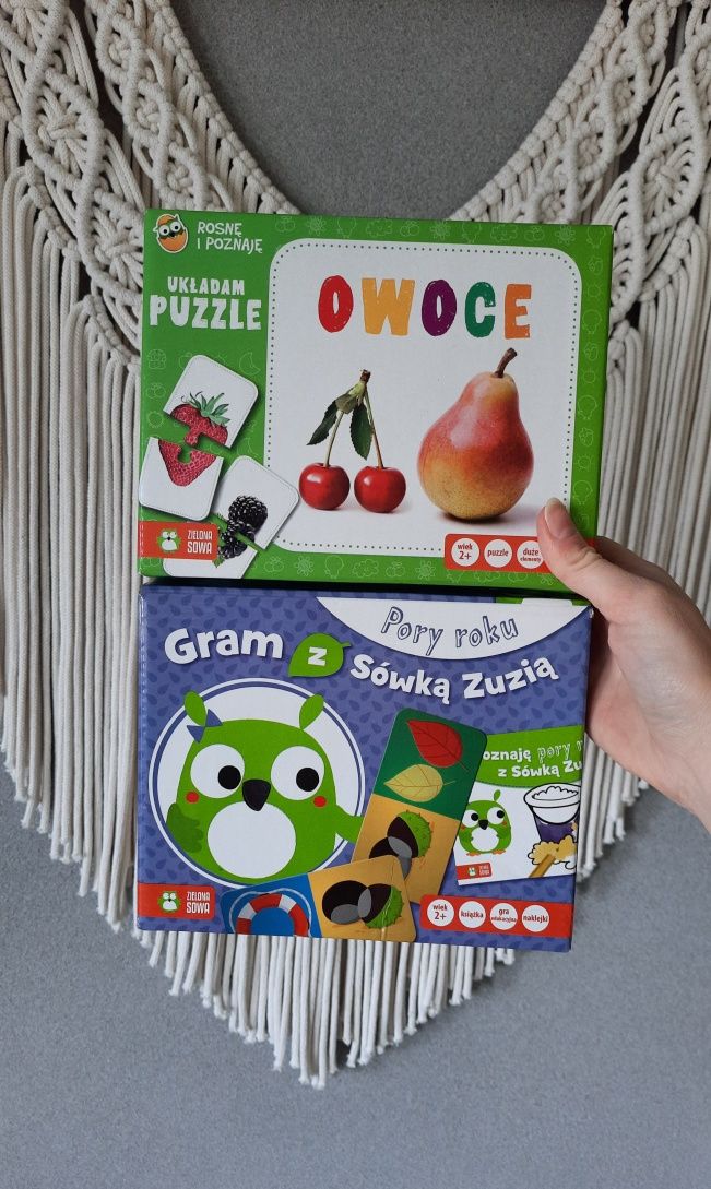 Zielona Sowa - Puzzle Owoce i Domino Pory Roku