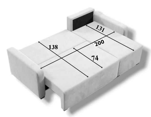 Sofa rozkładana Kanapa pojemnik dużo kolorów duży ładny pow.spa138x200