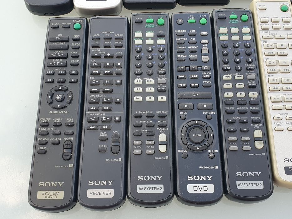Piloty do sprzętu audio Sony i Technics