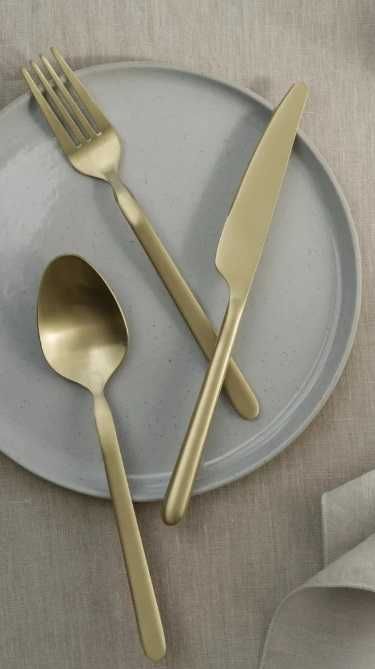 Sztućce od Blomus Stella - Cutlery dla 4 osób złoty - satynowy