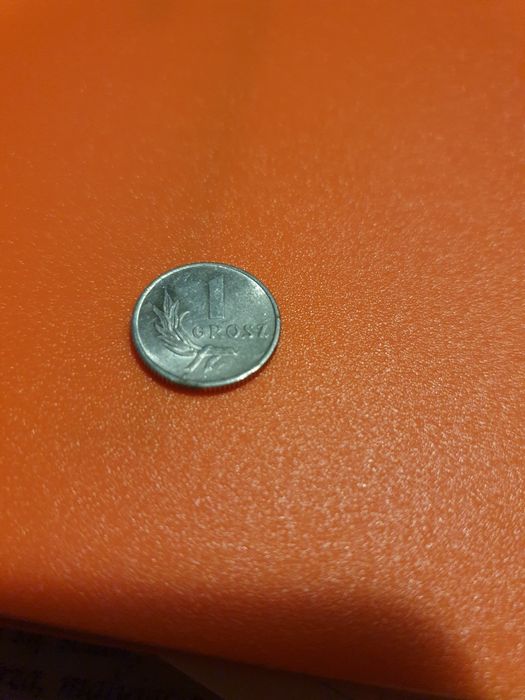 Stara moneta 1 grosz z 1949 roku.