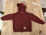 Bluza hm h&m 110 116 bordowa Basic rozsuwana z kapturem