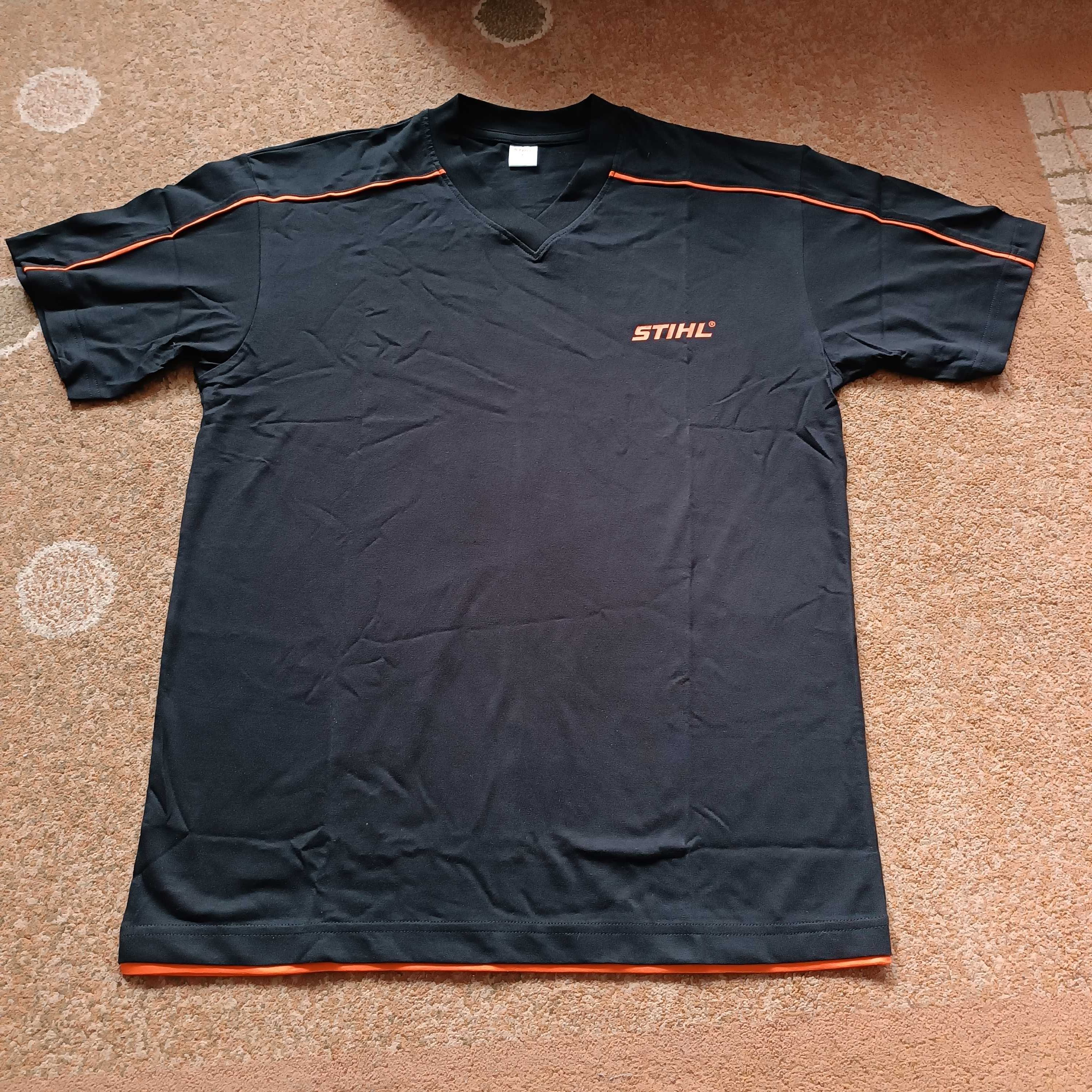 Koszulka męska czarna t-shirt Stihl V-SHIRT 100% bawełna rozmiar L
