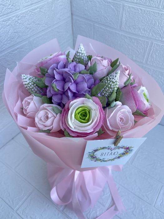 Эксклюзивные букеты цветов из зефира