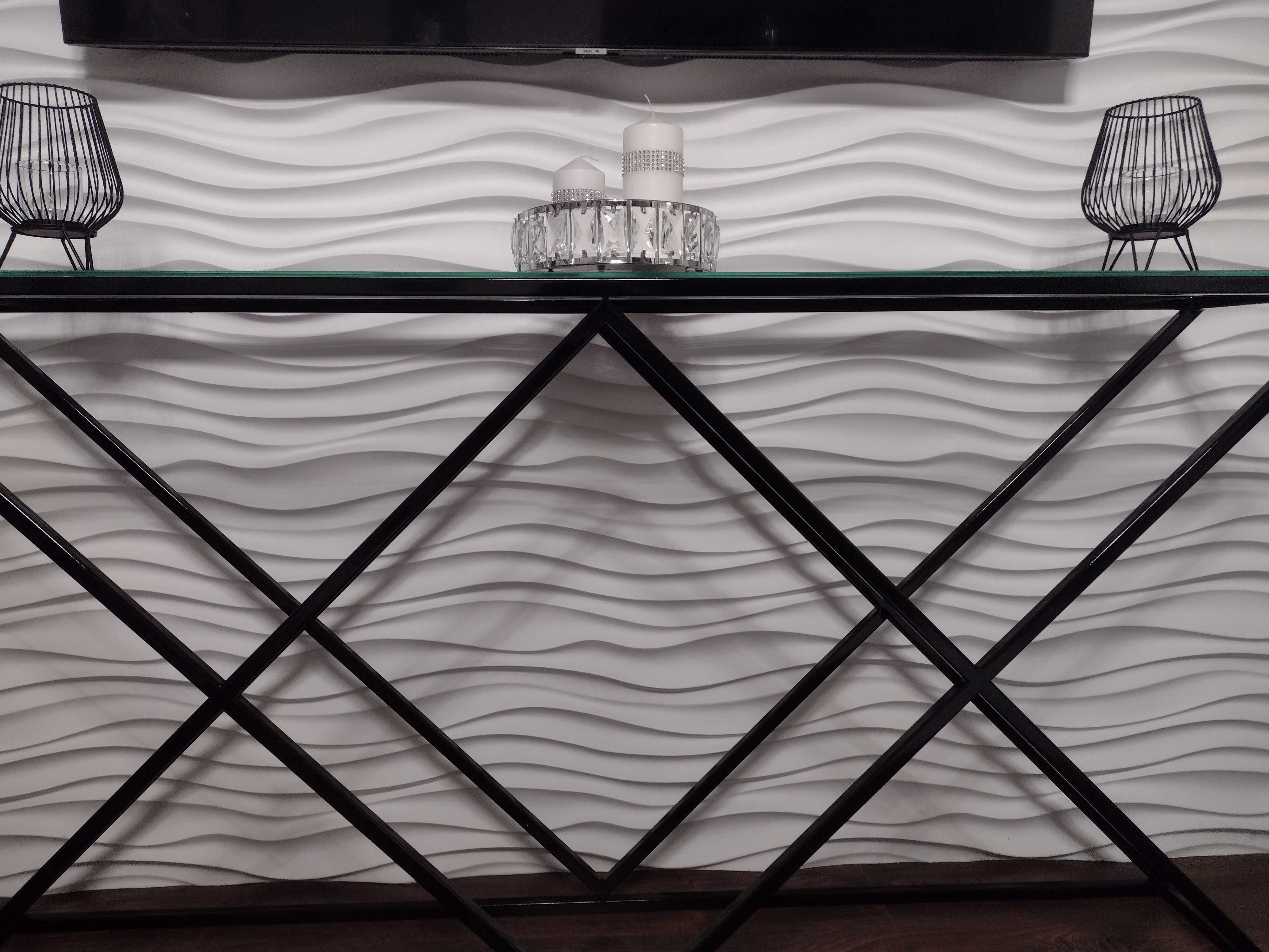 Sprzedam panel gipsowy ścienny biały -fale 60x60