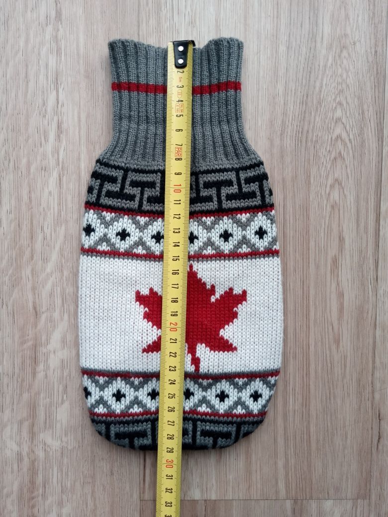 Sweterek dla pieska kotka 29 cm z liściem