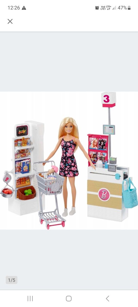 Barbie sklep zestaw