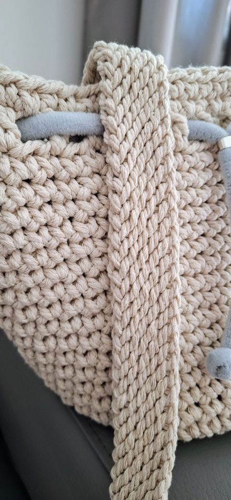 Torebka worek makrama boho handmade