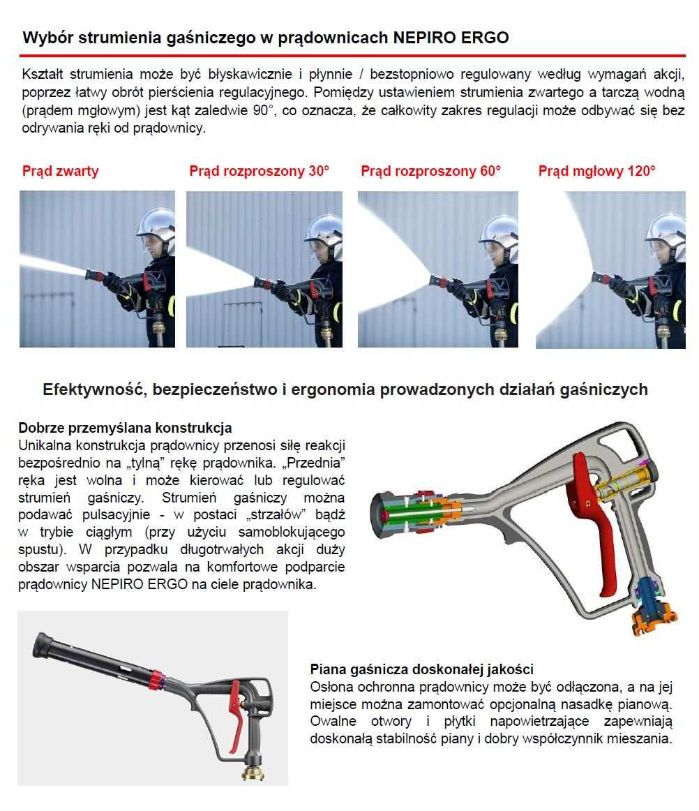 STRAŻ Prądownica Rosenbauer NEPIRO ERGO Armatura wodna