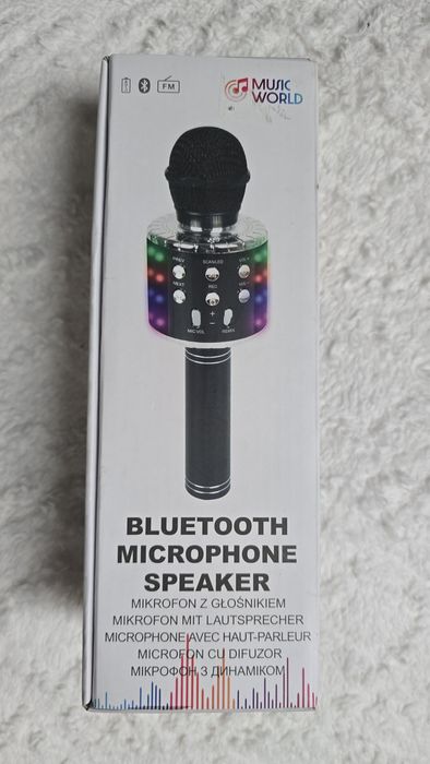 Mikrofon bluetooth z głośnikiem music world