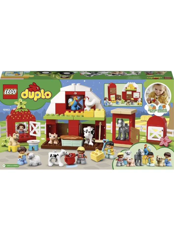 LEGO duplo stodoła, traktor i zwierzęta gospodarcze