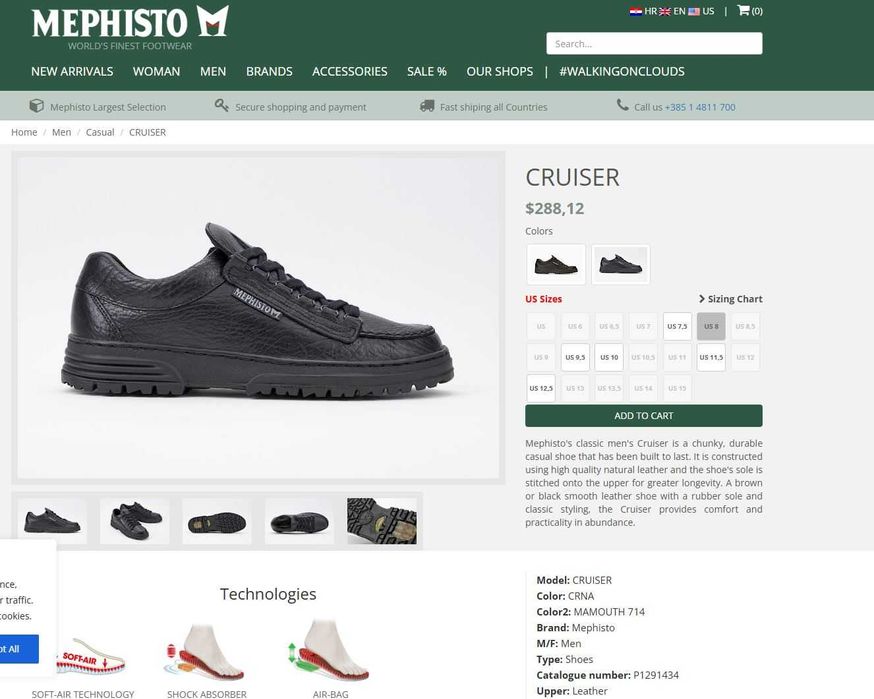 Нові чоловічі шкіряні туфлі лофери Mephisto з Німеччини зозмір 42-43