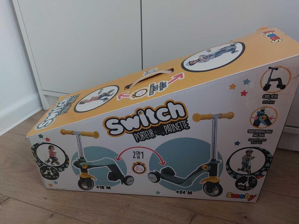 Smoby Switch Hulajnoga 2w1 Rowerek biegowy Jeździk 18m+