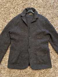 Итальянский пиджак-полупальто 100% шерсть,размер М