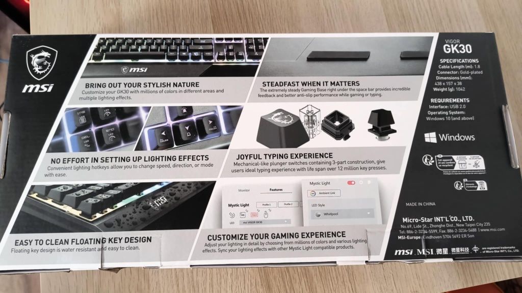 Klawiatura Gamingowa MSI VIGOR GK30