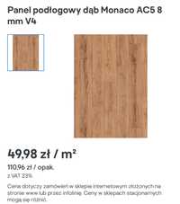 Panele laminowane ok 6m2 dąb