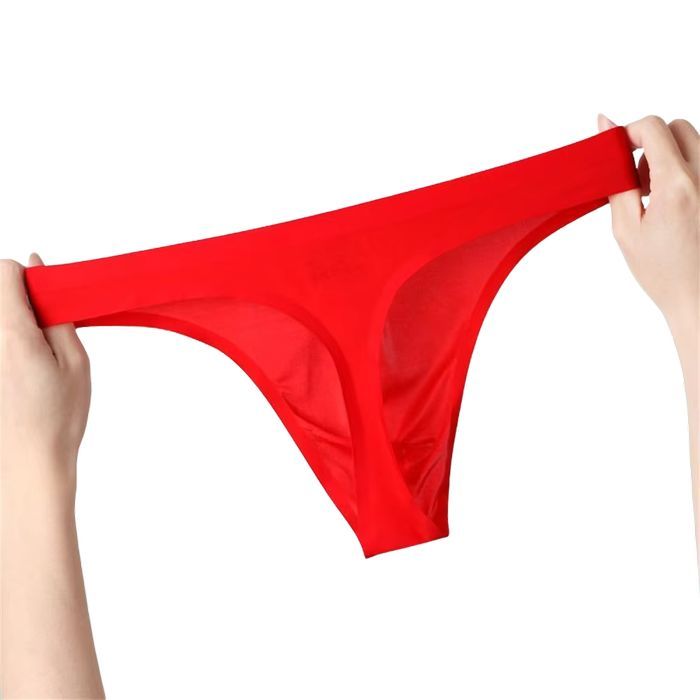 Seksowne Męskie Bezszwowe Stringi Oddychające Ultra Cienkie Sport - XL