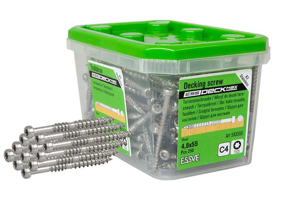 Wkręt tarasowy do drewna, do desek stal 4,8x55 (1000szt.) PROMOCJA