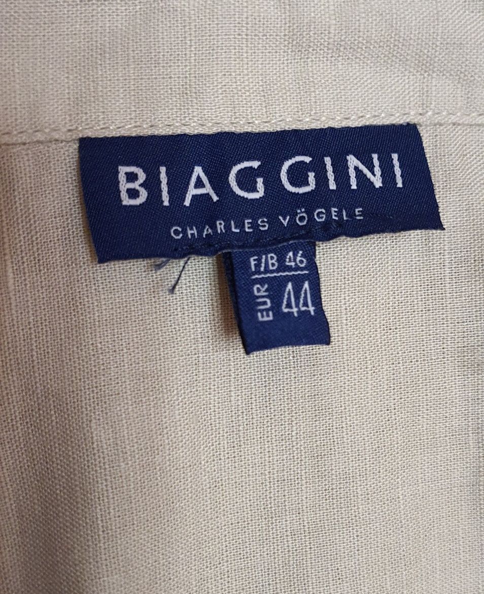 Блузка рубашка Biaggini р.44/46 ,55% лен 45% коттон