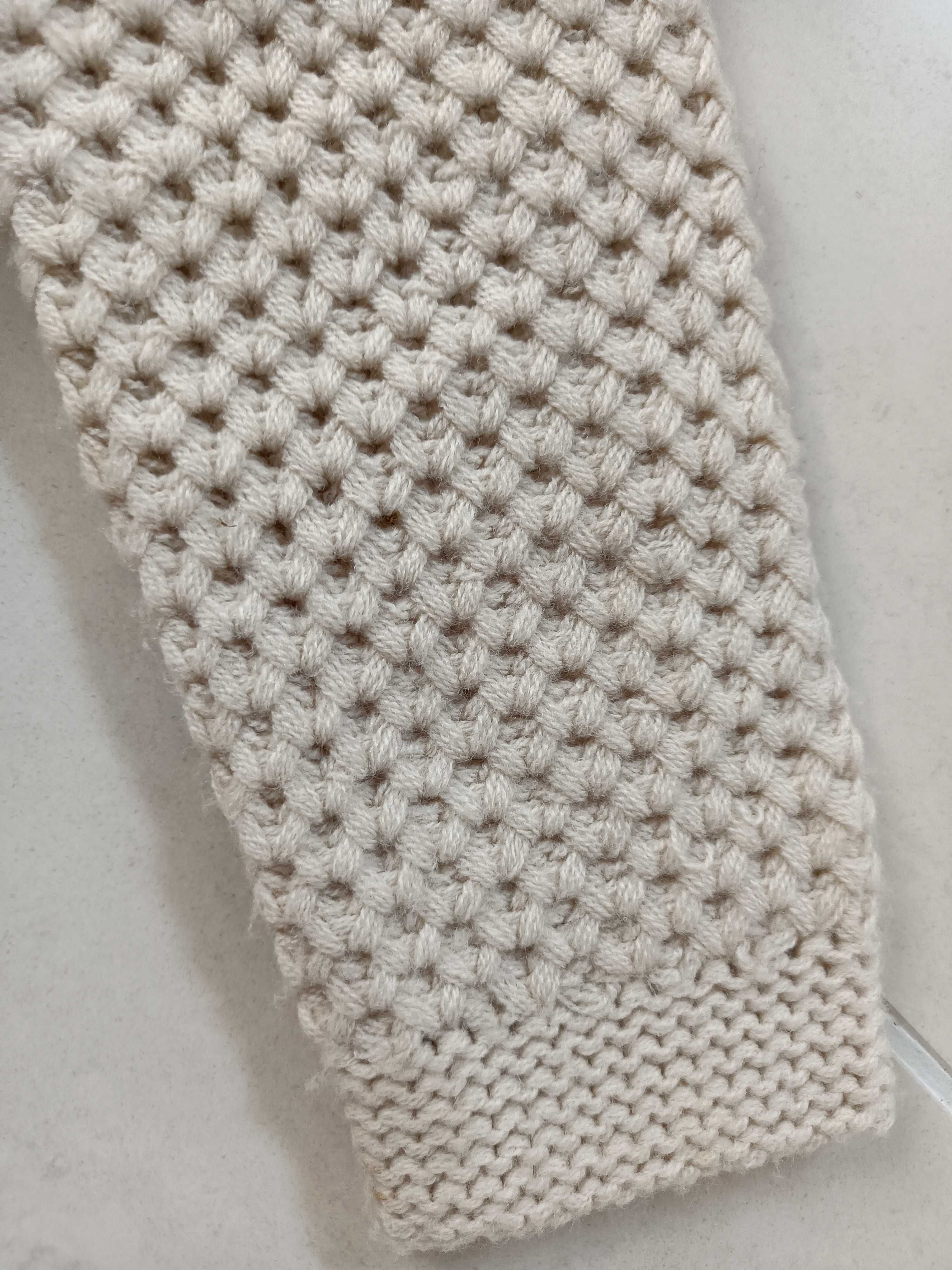 Sweter ZARA Ocieplany XS Rozmiar 110 Kolor Beż Pleciony