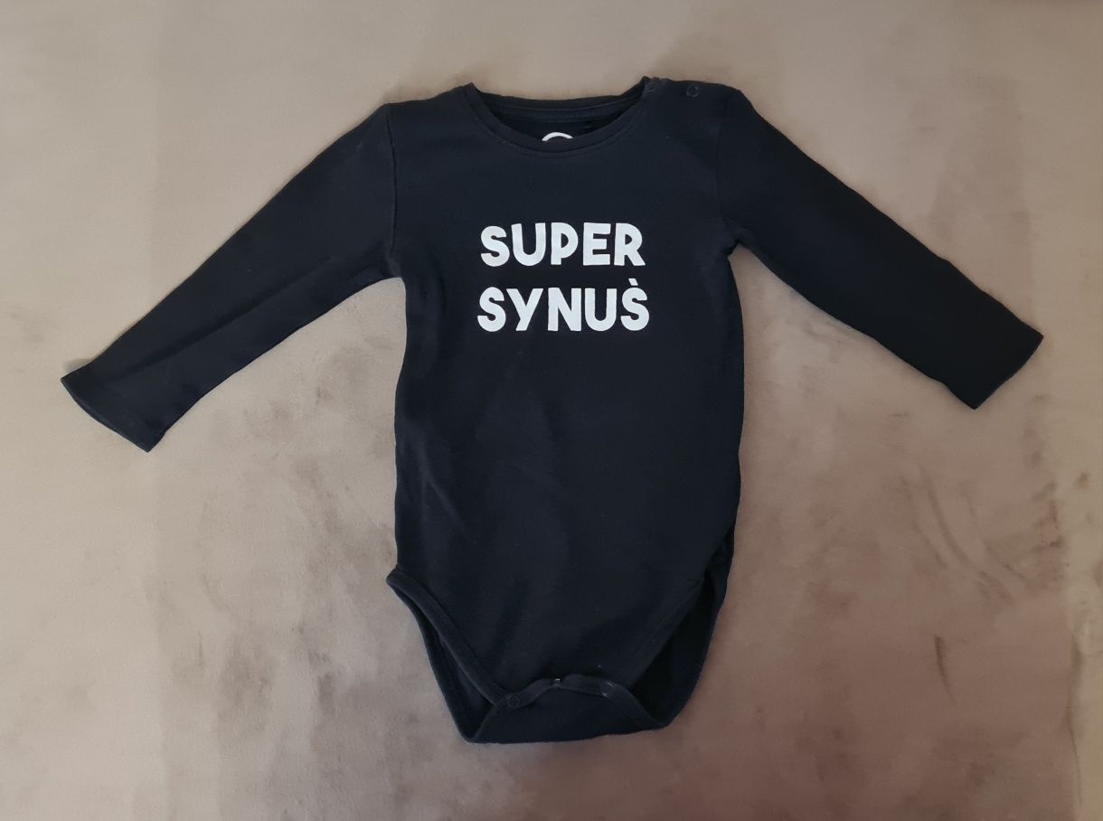 Body z napisem Super Synuś rozmiar 86 sklep 51015