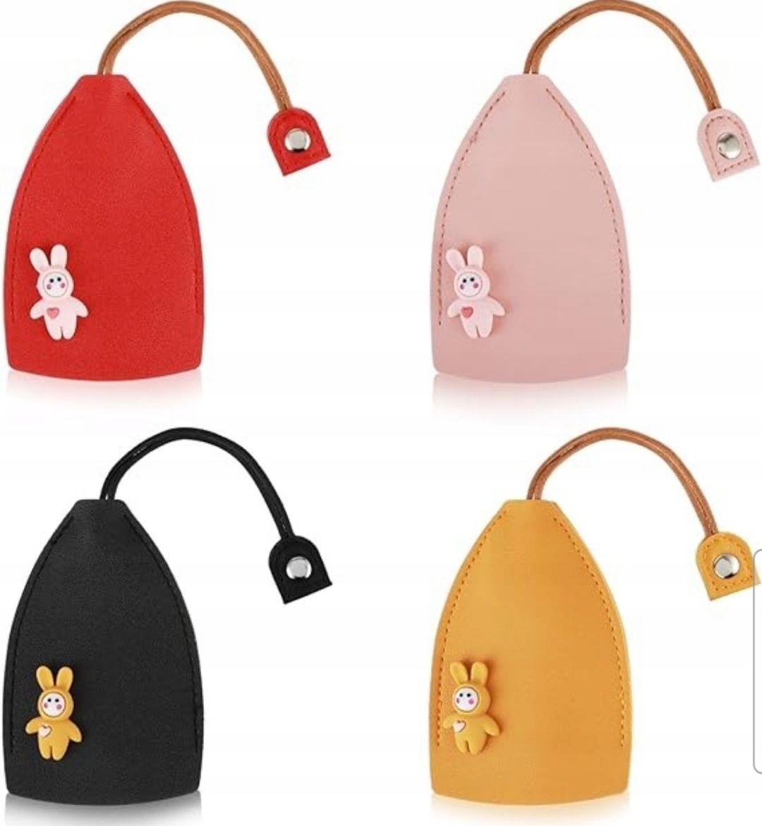 4 sztuki Etui na klucze, skórzane króliczek